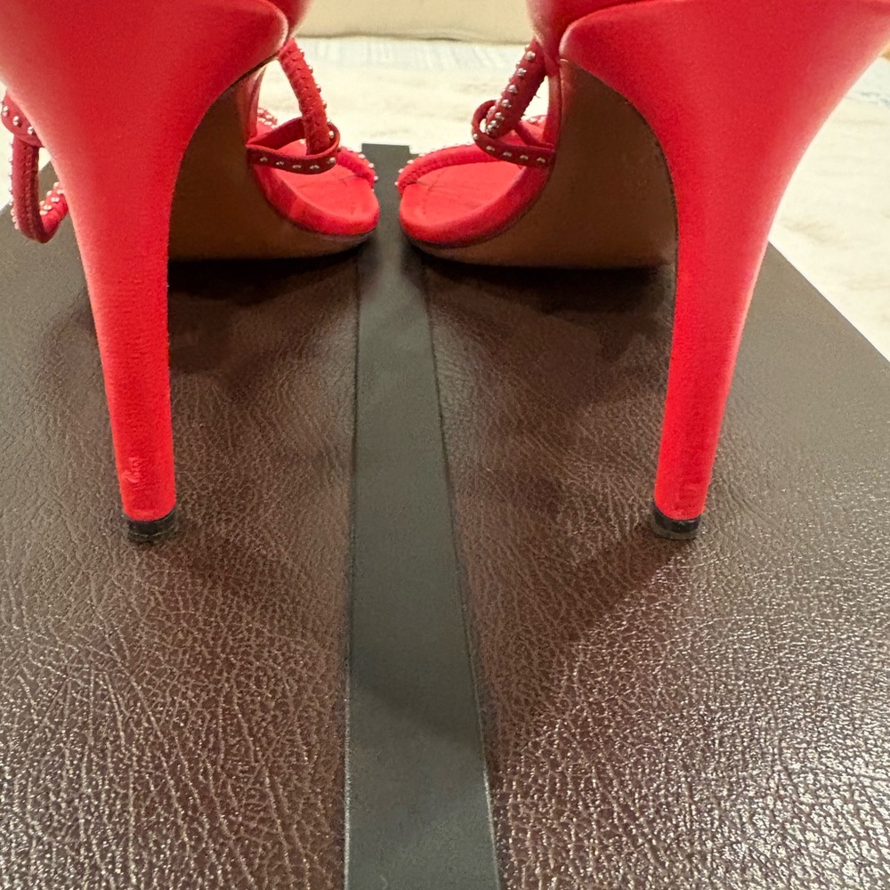 Alaïa Red Strappy Heels Size 40 - Picture 6 of 8
